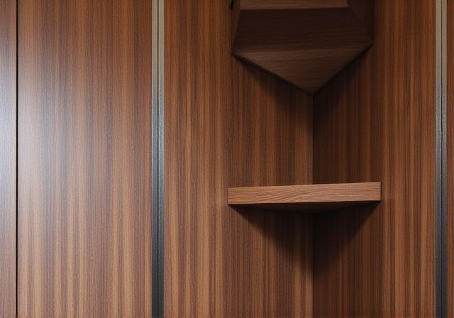 Minimalist wooden wall installation in a Brooklyn loft