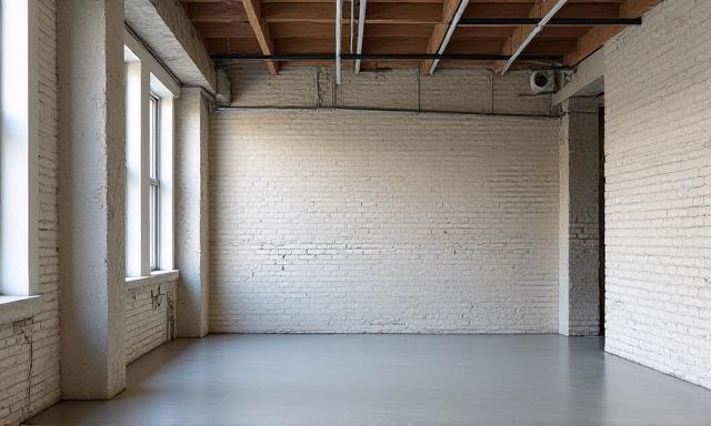 Original empty Soho loft space before installation